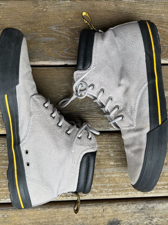 Doc Martens Gray Canvas Lace Up Eason Chukka Boot in Men\'s 12/EU 46 main image 7